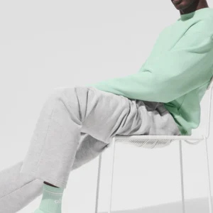 Chaussette unisexe mi-mollet rétro verte menthe – Image 3