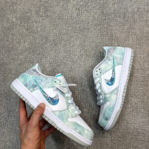 Nike SB Dunk Low LX Blanc/Bleu turquoise – Image 4