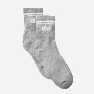 Chaussette unisexe mi-mollet rétro Gris 5 Chaussette unisexe mi-mollet rétro Gris – Image 1