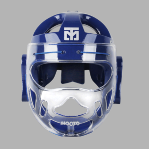 casque taekwondo avec viseur Bleu mooto – Image 1
